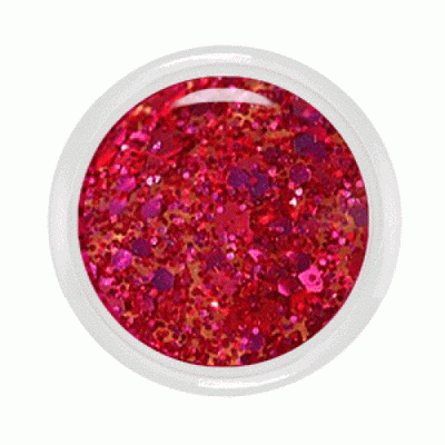Farbgel No.916 Rosy Red Sparkle